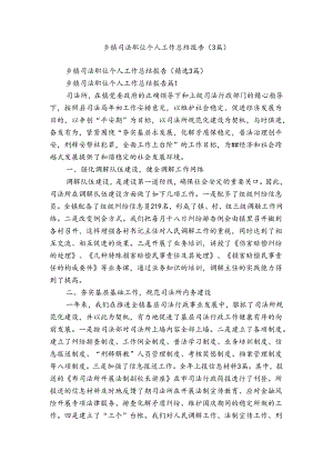 乡镇司法职位个人工作总结报告（3篇）_1.docx