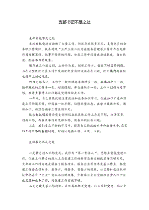 支部书记不足之处.docx