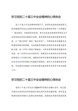 学习二十届三中全会精神心得体会简短发言三十篇.docx