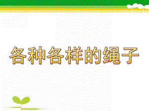 中班科学活动《各种各样的绳子》PPT课件教案各种各样的绳子.pptx