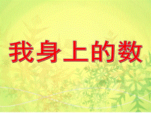 中班数学《我身上的数》PPT课件教案数学《我身上的数》.pptx