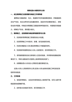 雨季应急小组职责与义务.docx