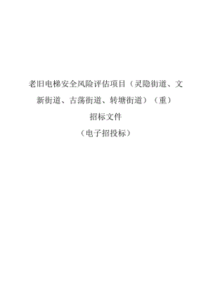 老旧电梯安全风险评估项目招标文件.docx