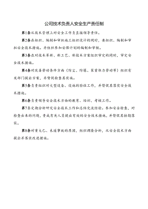 公司技术负责人安全生产责任制.docx