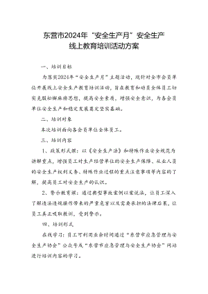 东营市2024年安全月活动方案.docx