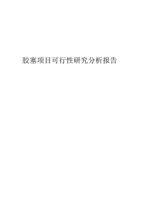 【可行性报告】2023年胶塞项目可行性研究分析报告.docx