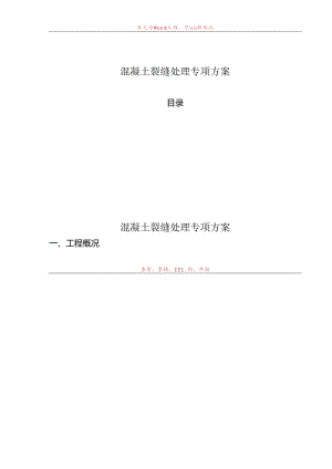 混凝土裂缝处理专项方案.docx
