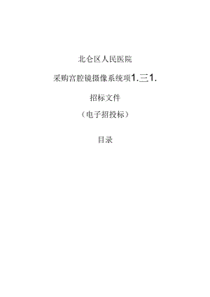 北仑区人民医院采购宫腔镜摄像系统项目招标文件.docx