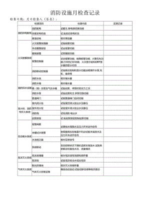 消防设施月检查记录.docx