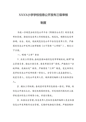 小学学校信息公开发布三级审核制度.docx