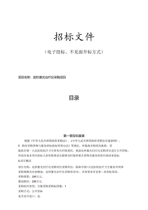医院医疗卫生服务共同体皮秒激光治疗仪采购项目招标文件.docx