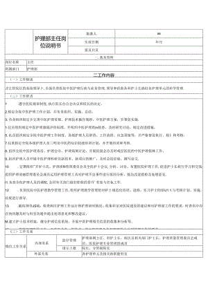 护理部主任岗位说明书.docx