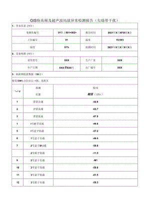 GIS设备特高频局放检测试验报告样例典型报告模板.docx