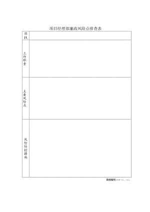 5、项目经理部廉政风险点排查表.docx
