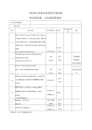 工程项目管理党委宣传手册表样.docx