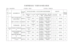 垃圾焚烧发电厂吊装作业风险分级表.docx