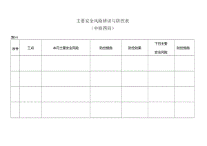 主要安全风险辨识与防控表.docx