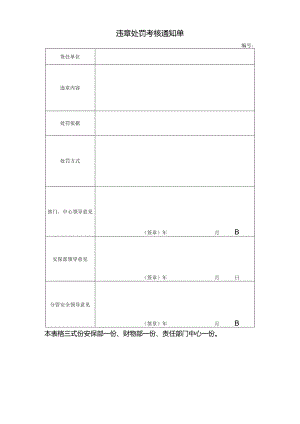 违章处罚考核通知单.docx