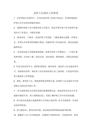 总护士长岗位工作职责.docx