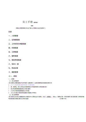 员工手册 模板及说明2篇.docx