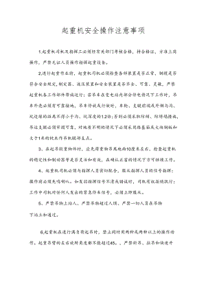 起重机安全操作注意事项.docx
