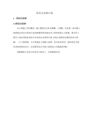 劳动力安排计划.docx