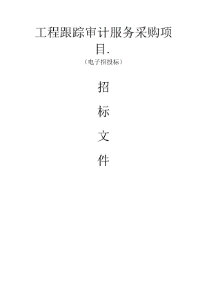 工程跟踪审计服务采购项目招标文件.docx