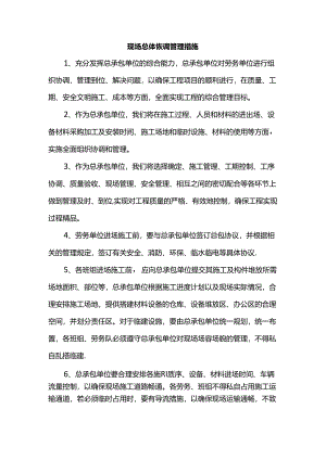 现场总体协调管理措施.docx