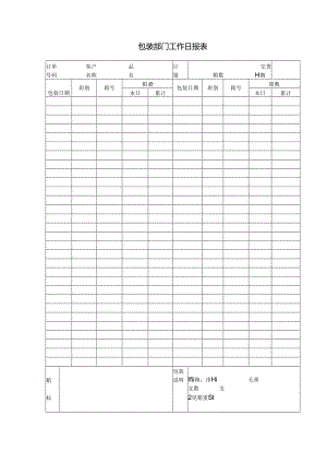 包装部门工作日报表范本.docx