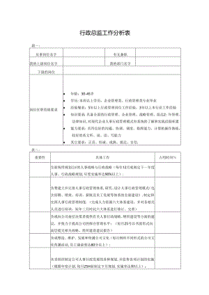 行政总监工作分析表.docx