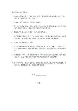 项目经理部安全责任制.docx
