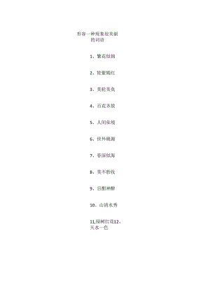 形容一种现象很美丽的词语.docx