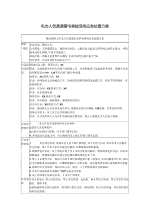电力人员遭遇雷电事故现场应急处置方案.docx