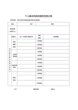 个人廉洁风险排查防控登记表.docx