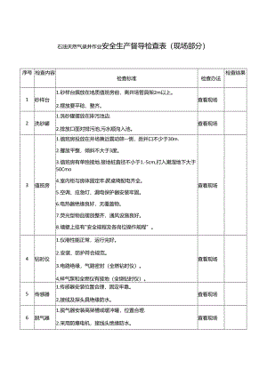 石油天然气录井作业安全生产督导检查表.docx