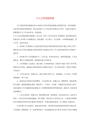 个人工作总结评语.docx