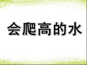 会爬高的水PPT课件教案图片毛细现象——会爬高的水.pptx