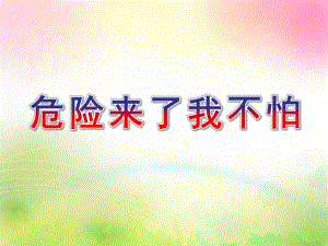小班安全《危险来了我不怕》PPT课件危险来了我不怕(大班.pptx
