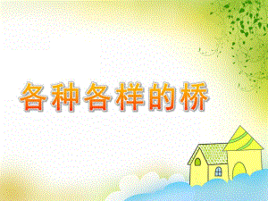 大班科学活动《各种各样的桥》PPT课件教案大班科学活动《各种各样的桥》.pptx