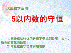 大班数学活动《5以内数的守恒》PPT课件教案5以内数的守恒.pptx