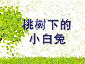 大班语言《桃树下的小白兔》PPT课件教案桃树下的小白兔.pptx