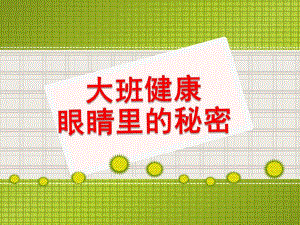 大班健康保健《眼睛的秘密》PPT课件教案大班健康眼睛的秘密.pptx