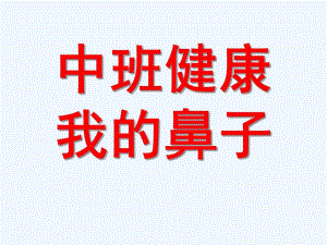 中班健康《我的鼻子》PPT课件中班健康我的鼻子.ppt