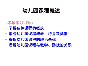 幼儿园课程概述课件PPT幼儿园课程概述.pptx
