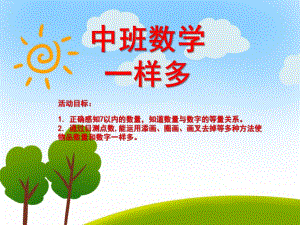 中班数学活动《一样多》PPT课件中班数学活动《一样多》PPT课件.ppt
