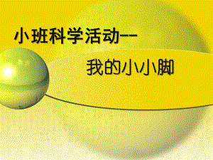 小班科学活动《我的小小脚》PPT课件教案小班科学活动.pptx