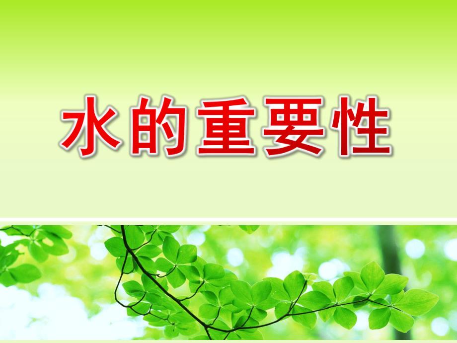 中班社会《水的重要性》PPT课件教案中班水的重要性PPT.ppt_第1页
