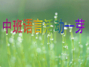 中班语言散文诗《芽》PPT课件教案芽.ppt