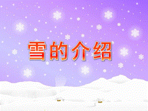 大班科学《雪的介绍》PPT课件雪的介绍-幼儿园课件.ppt
