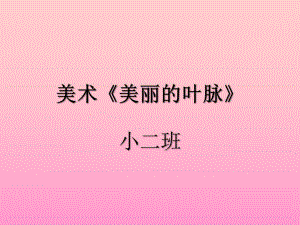 小班艺术《美丽的叶脉》PPT课件教案小班艺术活动《美丽的叶脉》.ppt